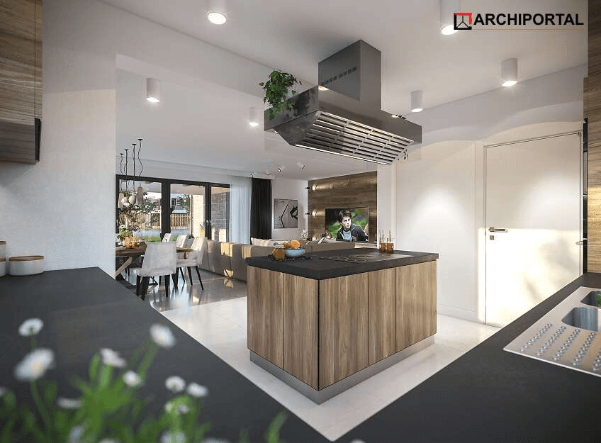 Wizualizacja projektu domu jednorodzinnego Padme 6