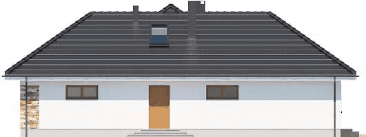 Elewacja prawa domu jednorodzinnego Pandora