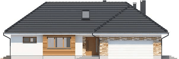 Elewacja frontowa domu jednorodzinnego Pandora