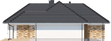 Elewacja lewa domu jednorodzinnego Pandora