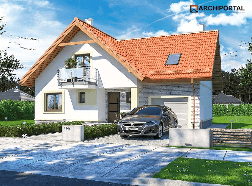 Wizualizacja domu jednorodzinnego Puk 2