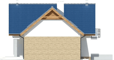 Elewacja prawa domu jednorodzinnego Puk 3