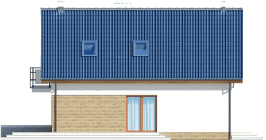 Elewacja lewa domu jednorodzinnego Puk 3