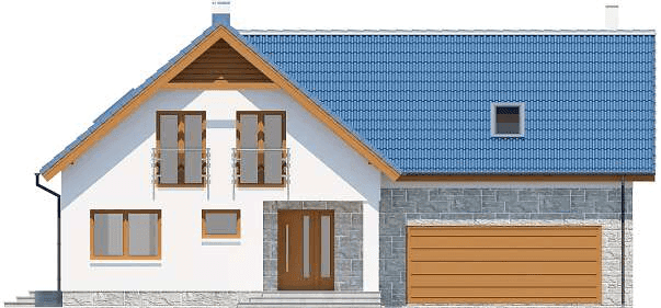 Elewacja frontowa domu jednorodzinnego Puk 3 G2