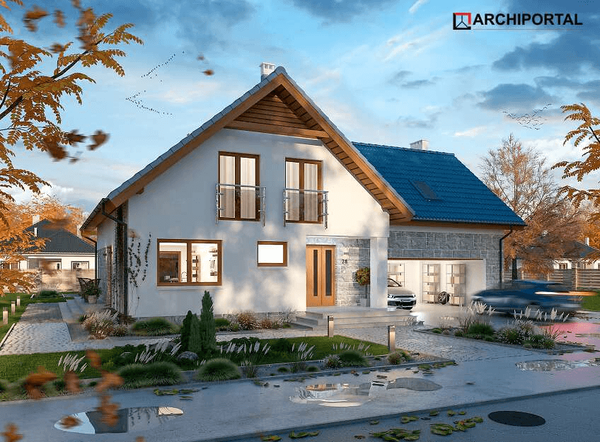 Wizualizacja projekt domu Puk 3 G2