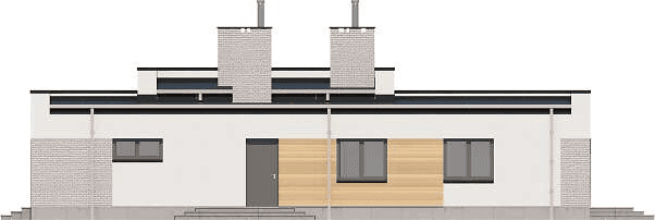 Elewacja lewa domu jednorodzinnego Ronin