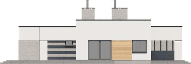 Elewacja lewa domu jednorodzinnego Ronin