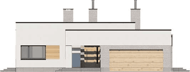 Elewacja frontowa domu jednorodzinnego Ronin