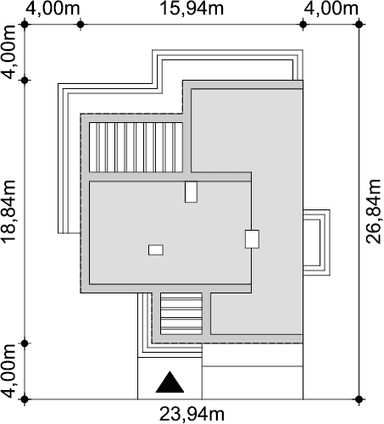 Rzut usytuowania domu jednorodzinnego Ronin na działce