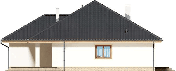 Elewacja lewa domu jednorodzinnego Serafin paliwo stałe