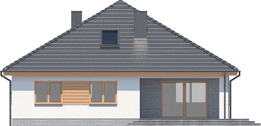 Elewacja tylna domu jednorodzinnego Serafin 3