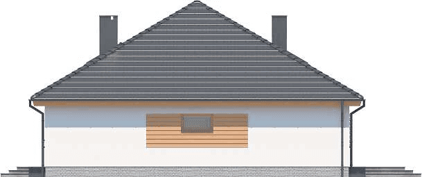 Elewacja prawa domu jednorodzinnego Serafin 3