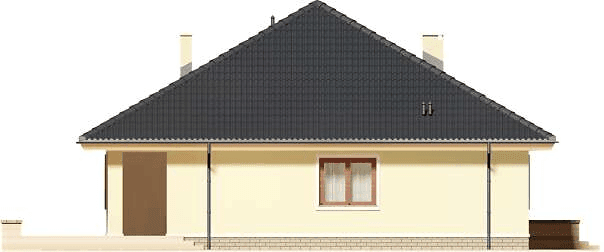 Elewacja lewa domu jednorodzinnego Serafin paliwo stałe