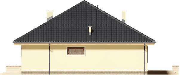 Elewacja prawa domu jednorodzinnego Serafin paliwo stałe