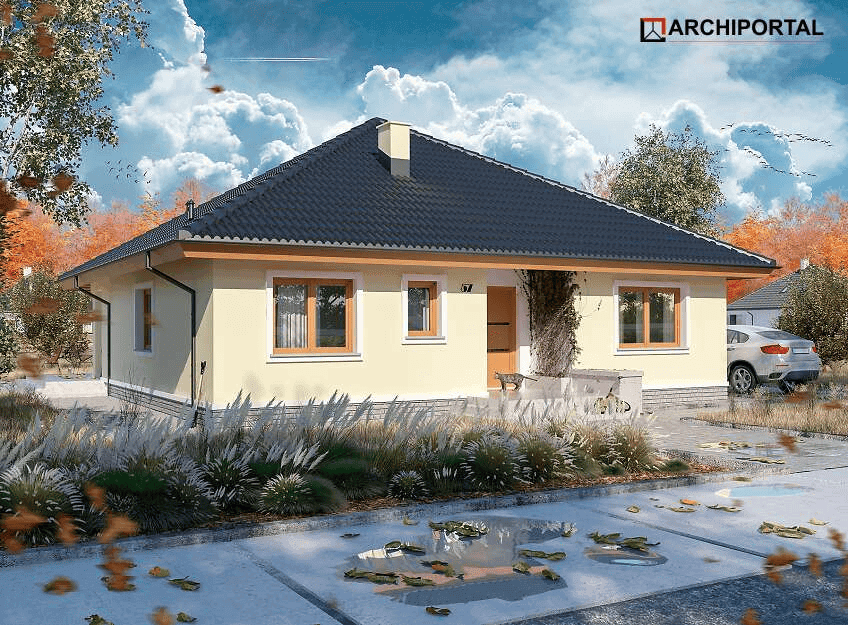 Wizualizacja domu jednorodzinnego Serafin paliwo stałe