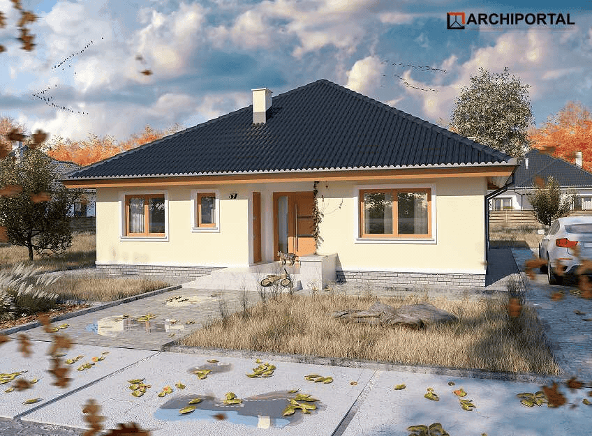 Wizualizacja domu jednorodzinnego Serafin paliwo stałe