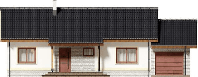 Elewacja frontowa domu jednorodzinnego Talent paliwo stałe