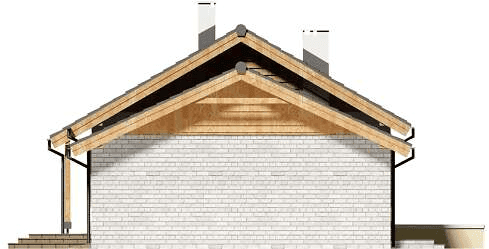Elewacja prawa domu jednorodzinnego Talent paliwo stałe