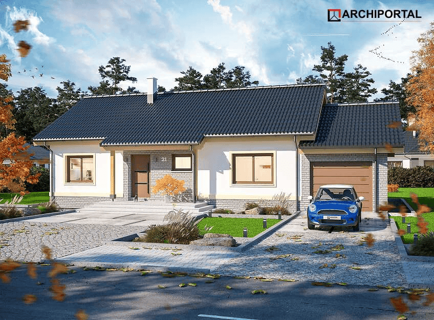 Wizualizacja domu jednorodzinnego Talent paliwo stałe