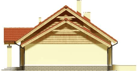 Elewacja prawa domu jednorodzinnego Tamara 2