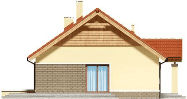 Elewacja lewa domu jednorodzinnego Tamara 2