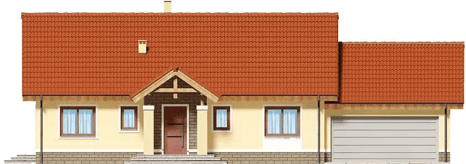 Elewacja frontowa domu jednorodzinnego Tamara 2