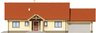 Elewacja frontowa domu jednorodzinnego Tamara 2