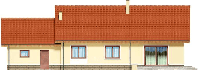 Elewacja tylna domu jednorodzinnego Tamara 2