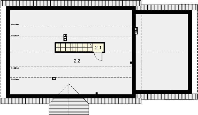 Rzut strychu domu jednorodzinnego Tamara 2