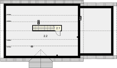 Rzut strychu domu jednorodzinnego Tamara 2