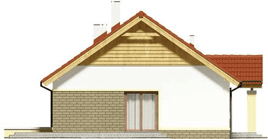 Elewacja lewa domu jednorodzinnego Tamara