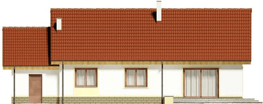 Elewacja tylna domu jednorodzinnego Tamara