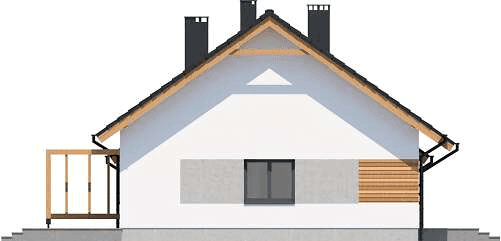 Elewacja lewa domu jednorodzinnego Tamara 3