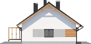 Elewacja lewa domu jednorodzinnego Tamara 3