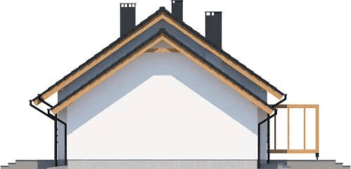 Elewacja prawa domu jednorodzinnego Tamara 3