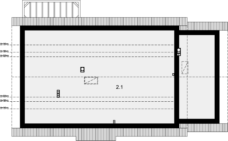 Rzut strychu domu jednorodzinnego Tamara 3