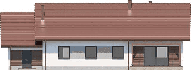 Elewacja tylna domu jednorodzinnego Tamara 4