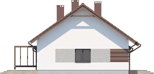 Elewacja lewa domu jednorodzinnego Tamara 4