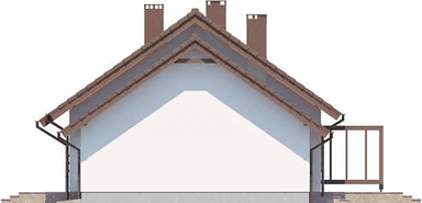 Elewacja prawa domu jednorodzinnego Tamara 4