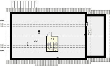 Rzut strychu domu jednorodzinnego Tamara 4