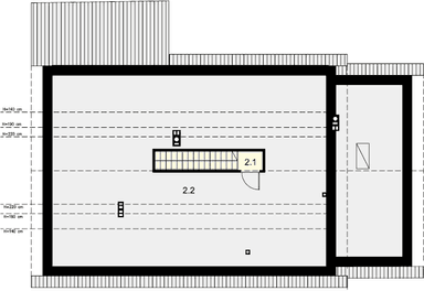 Rzut strychu domu jednorodzinnego Tamara Modern