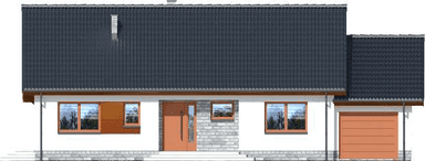 Elewacja frontowa domu jednorodzinnego Tamara Modern B