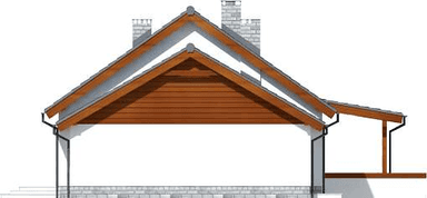 Elewacja prawa domu jednorodzinnego Tama Modern B