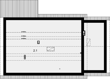 Rzut strychu domu jednorodzinnego Tamara Modern B