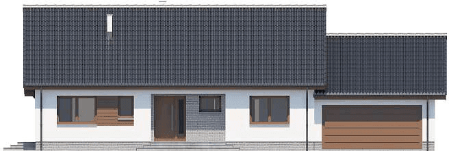 Elewacja frontowa domu jednorodzinnego Tamara Modern G2