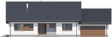 Elewacja frontowa domu jednorodzinnego Tamara Modern G2