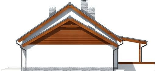 Elewacja boczna w projekcie domu parterowym Tamara modern wz