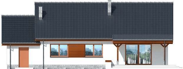 Elewacja ogrodowa tylna w projekcie domu Tamara modern wz