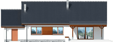 Elewacja ogrodowa tylna w projekcie domu Tamara modern wz