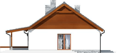 Elewacja boczna w projekcie domu parterowym Tamara modern WZ